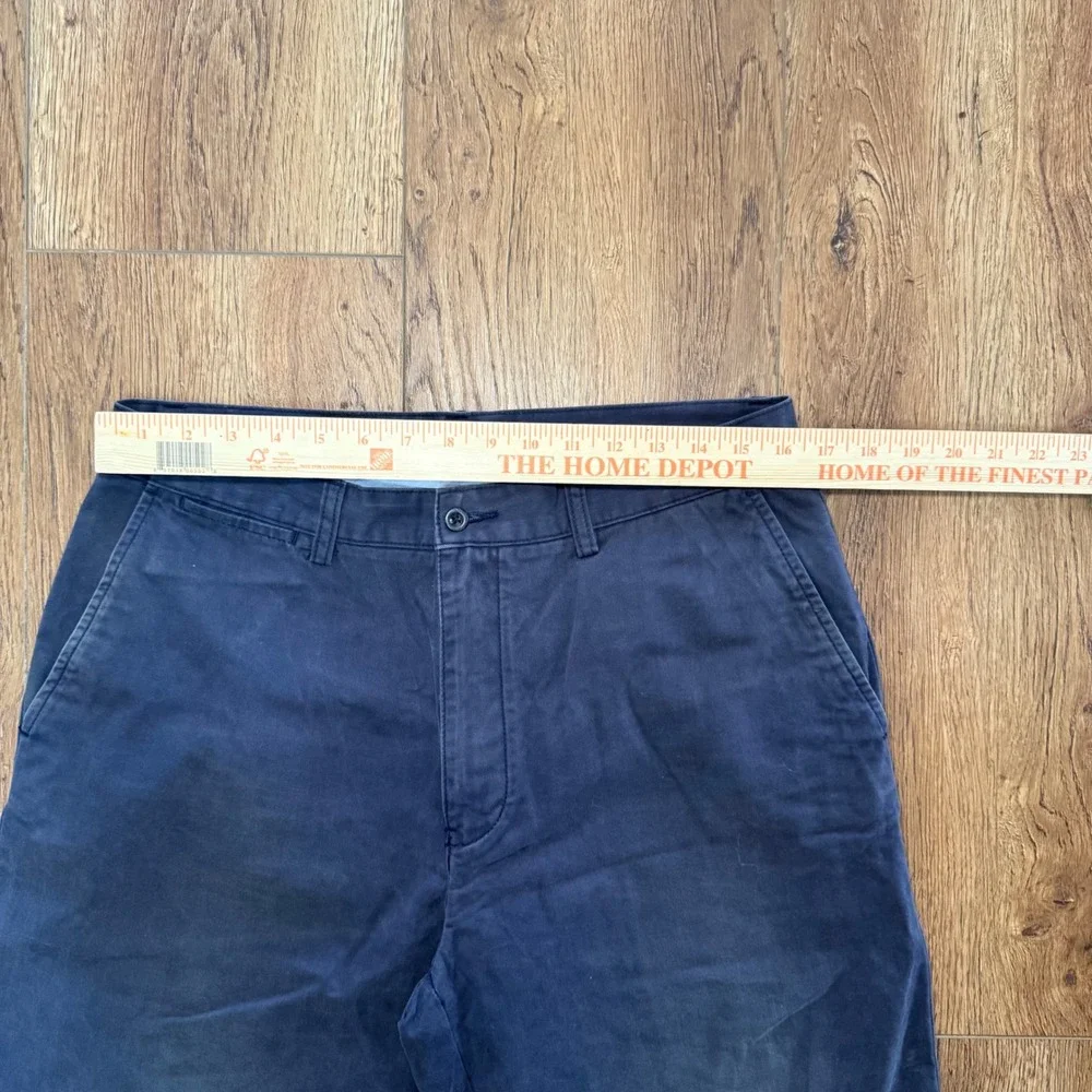 Polo Ralph Lauren Mens Navy Blue Cotton Chino Shorts‎ Size 33 Flat Front Classic
